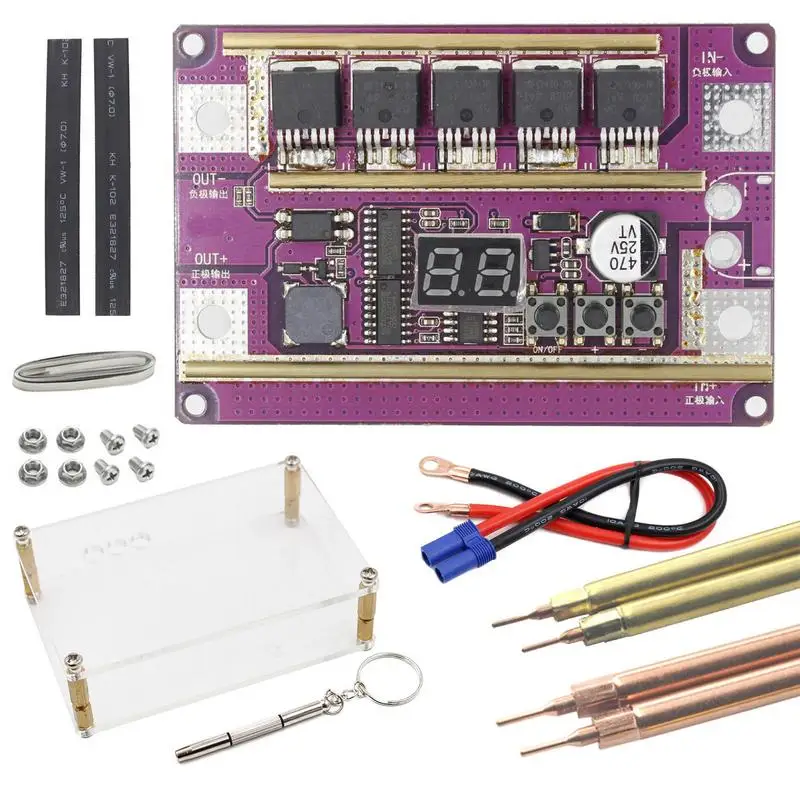 

Контроллер точечной сварки с аккумулятором, мощный аппарат для точечной сварки, 99 передач, портативный аппарат «сделай сам» для точечной мини-сварки, различная мощность