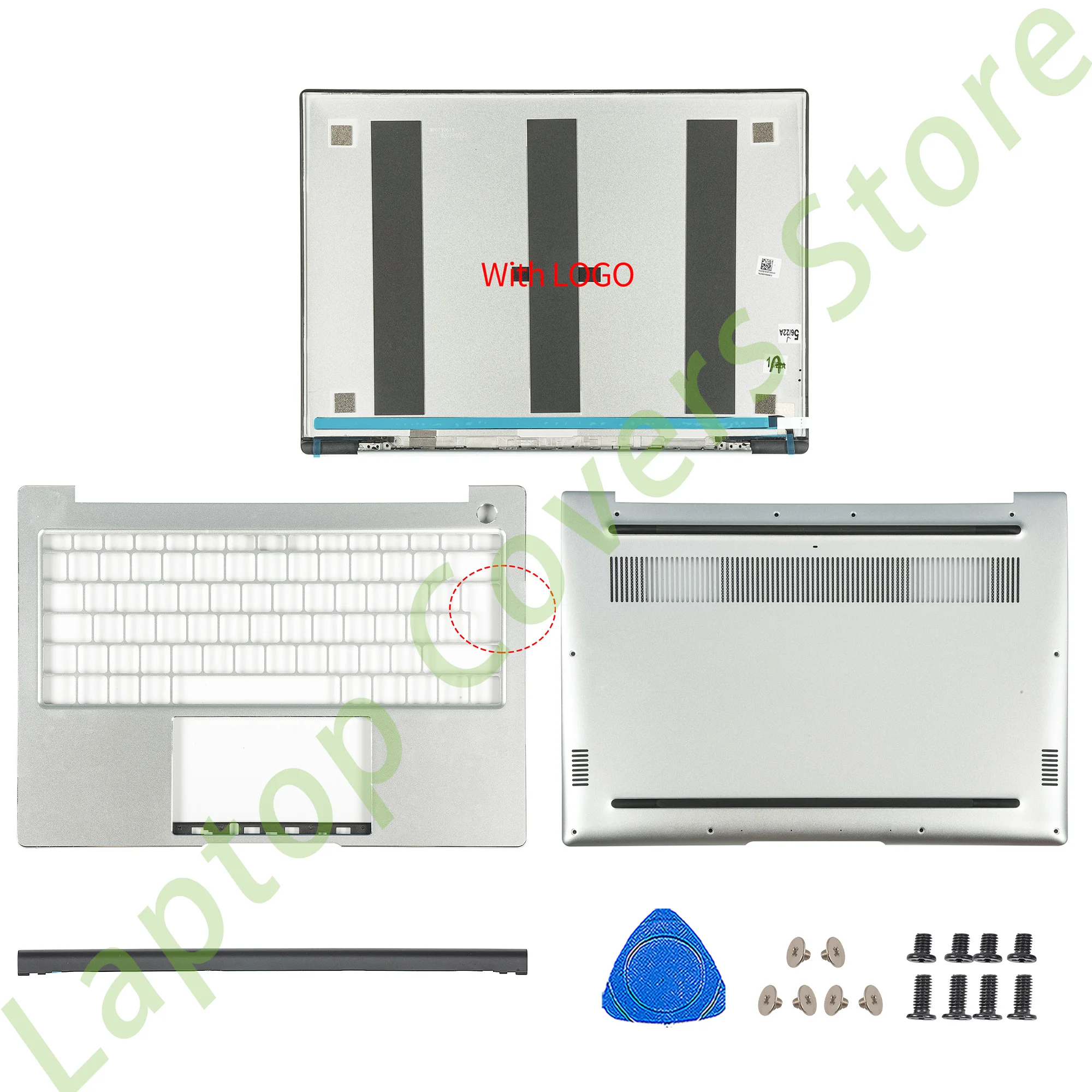 Layout Azerty Per Huawei Matebook 14 Klvl Klvl-Wfe9 Klvl-Wfh9 Laptop Lcd Cover Posteriore Poggiapolsi Fondo Argento Francese Tedesco Euro