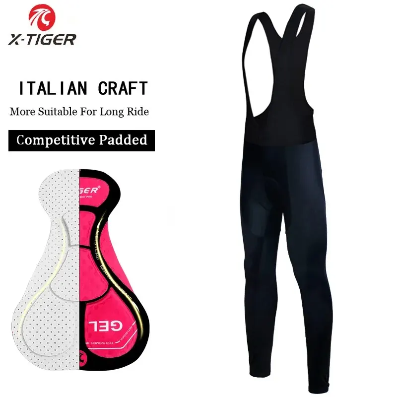 X-TIGER Whole Black 5D GEL Pad Pro Women's Cycling Bib Pants 1