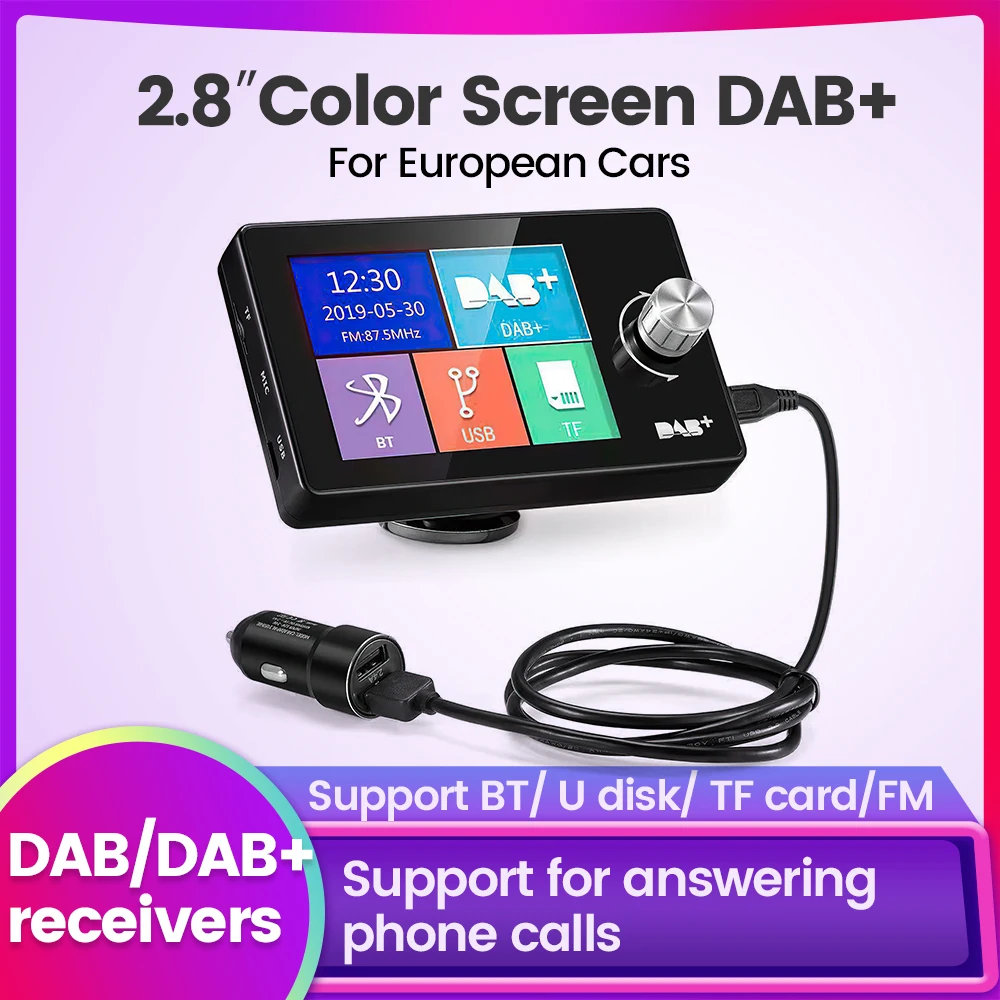 Autoleads ADI-100 Add-On DAB Receiver - Plug & Play FM Transmitter For Car Radio