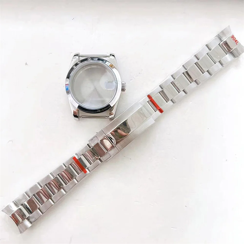 

NH35 Case 36mm Oyster Perpetual Sapphire Magnifying Glass NH35 Watch Bracelet for NH36/4R Movement Watches