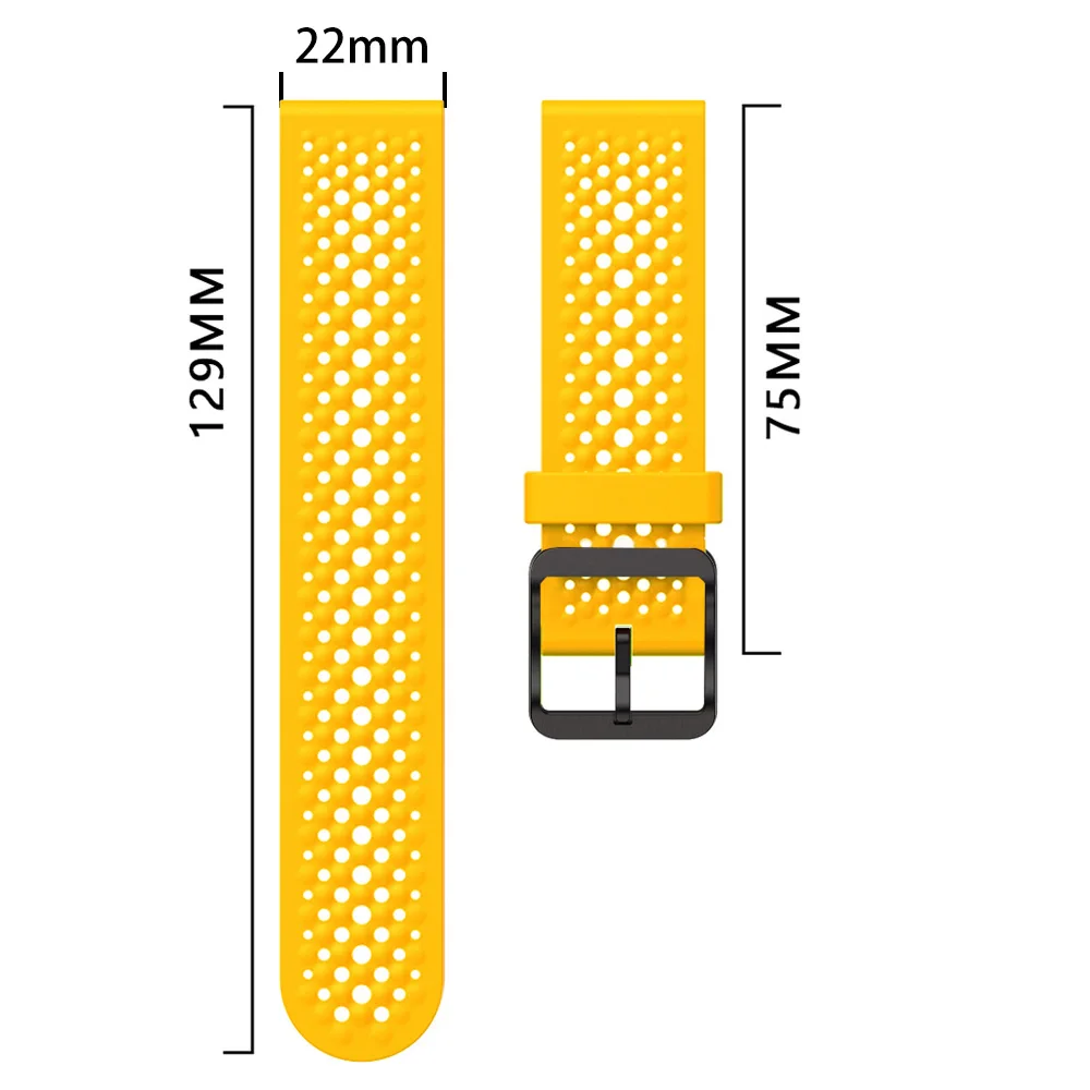 22mm Soft Silicone Sports Band Replacement Bracelet