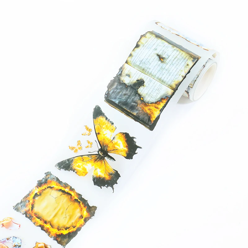 60mm*200cm 빈티지 번마크 풍경 PET 테이프 크리에이티브 DIY 저널 재료 콜라주 스크랩북킹 문구류