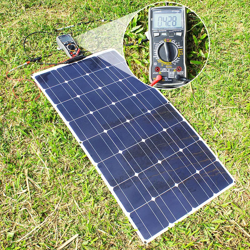 防水フレキシブルソーラーパネル,太陽光発電用,200/300W, 400
