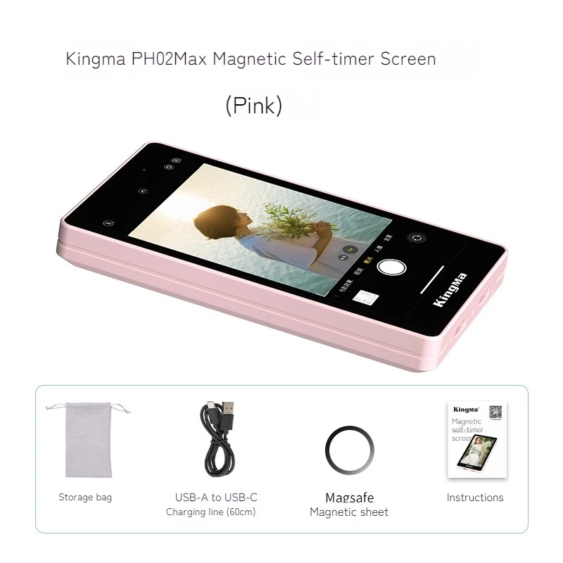 מסך מותאם אישית למצלמת סלפי וולוג מגנטית חדשה Kingma PH02 Max iPhone13 14 15 16 PRO MAX Samsung S23 Ultra 13 14 Ultra