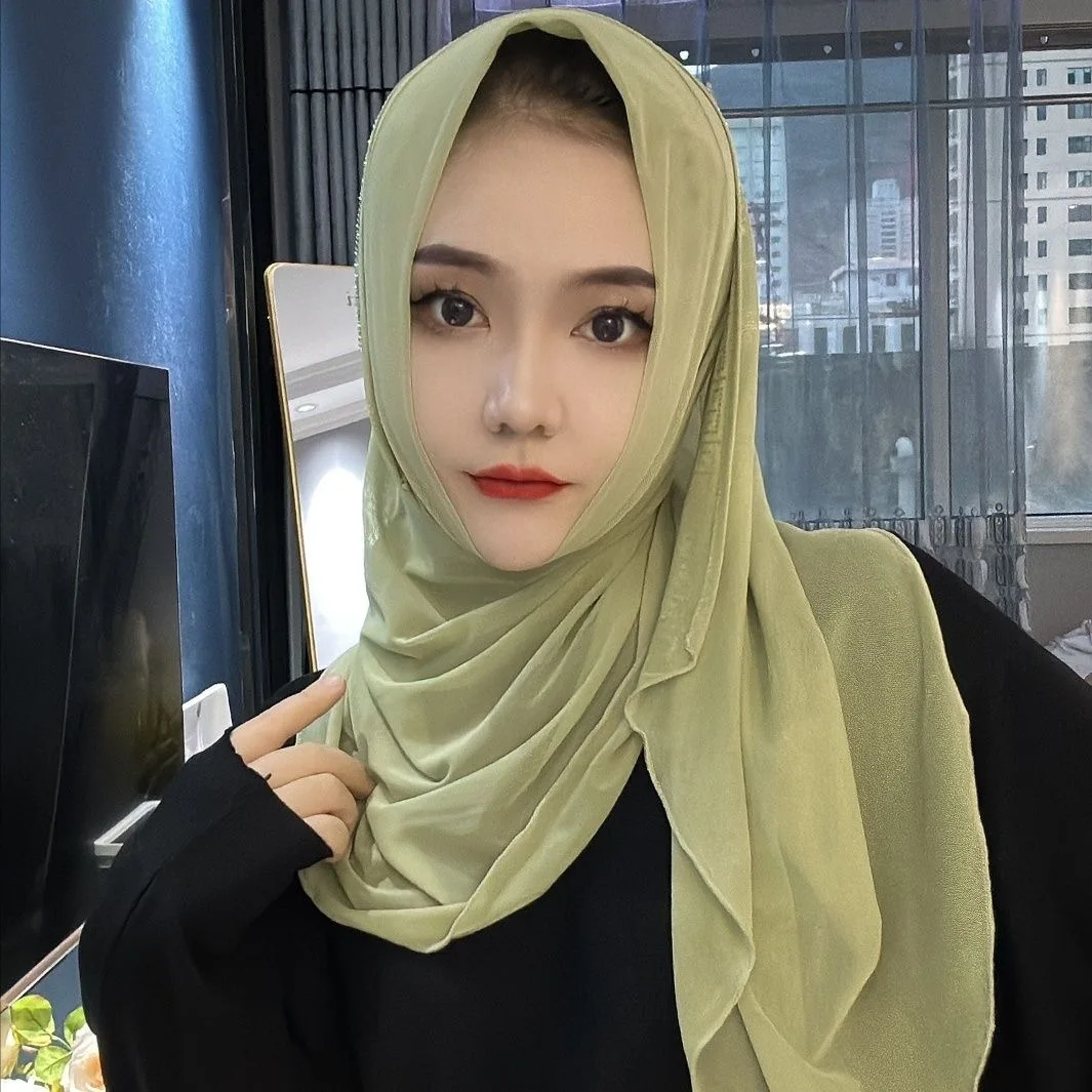 

Новинка лета 2024, легко носить, вуаль, мусульманский хиджаб, обертывания