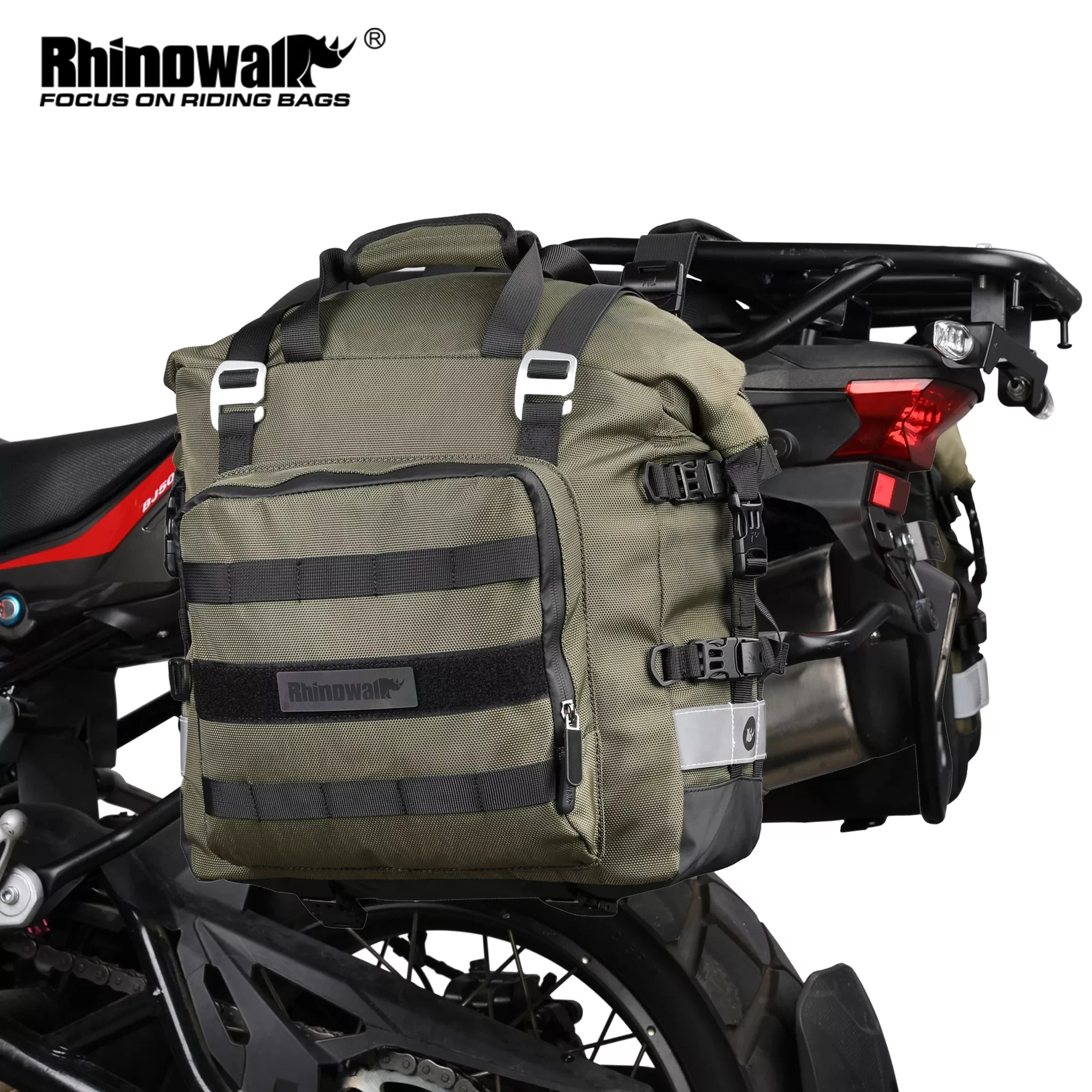 

Rhinowalk Motorcycle Luggage Bag 20L Big Capacity Motorcycle Saddle Bag Both Sides Tail Bag With Removable Waterproof Inner Bag