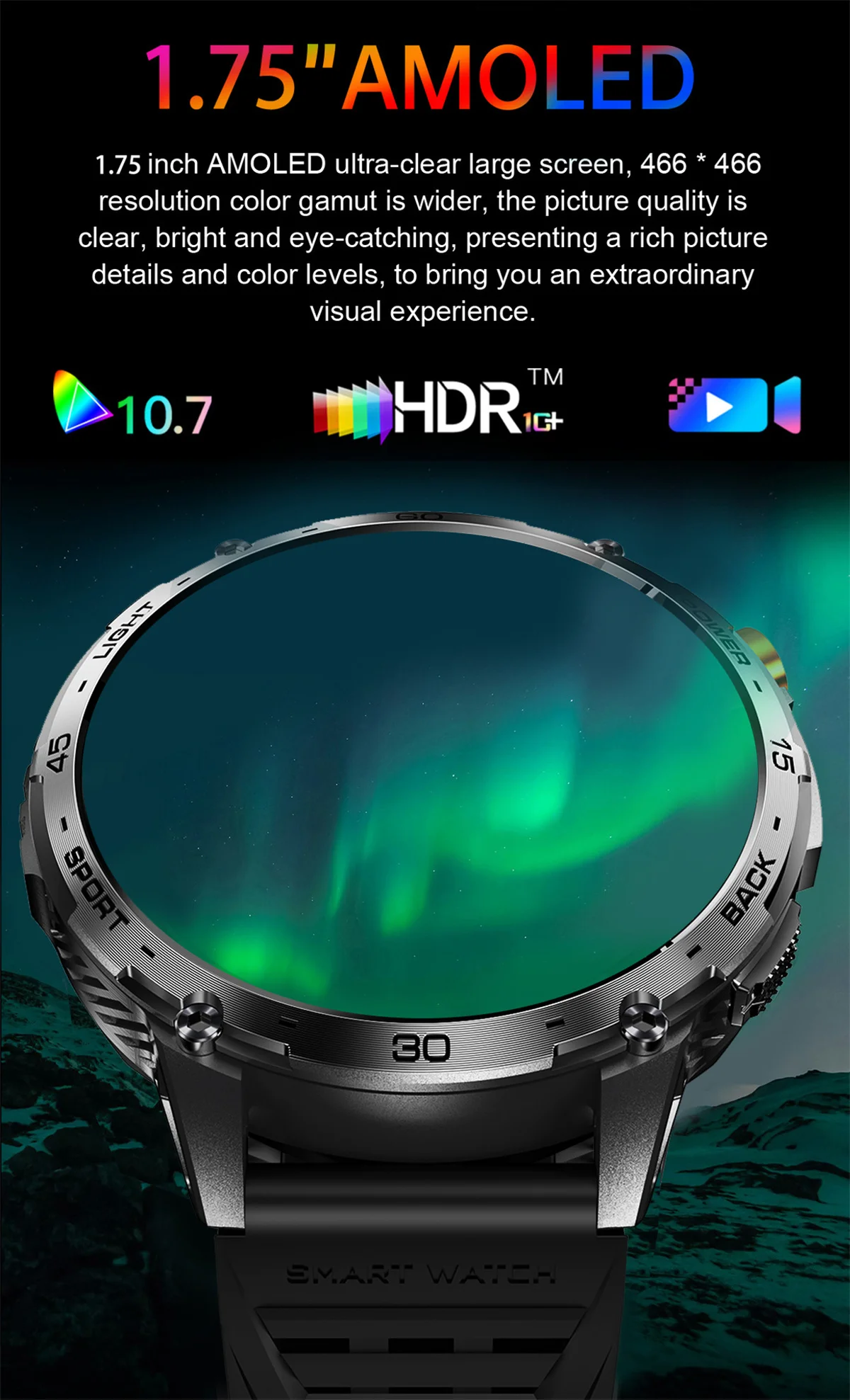 K69 ����Ʈ �ð� Amoled LED ������ ���� BT ��ȭ �߿� ������ ��Ʈ�Ͻ� Ʈ��Ŀ �ǰ� ����� Smartwatch 730mAh �� ���