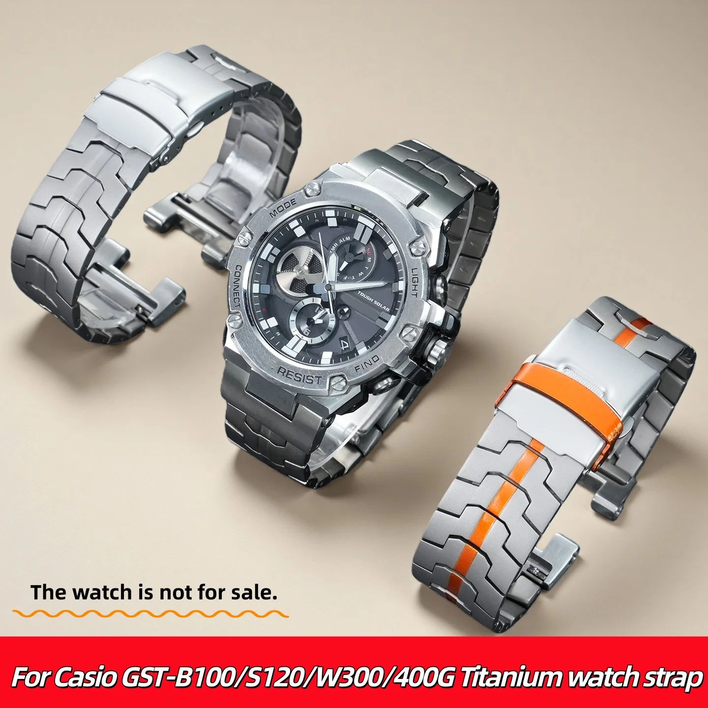 Enhanced Titanium Bracelet for Men's Watch - Lightweight & Waterproof Design