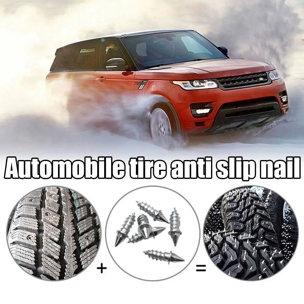 Winter Tire Spikes Car Tires Studs Screw Spikes Wheel Tyre Chains Anti-Slip Stud For Auto Car Motorcycle SUV ATV F1Q3