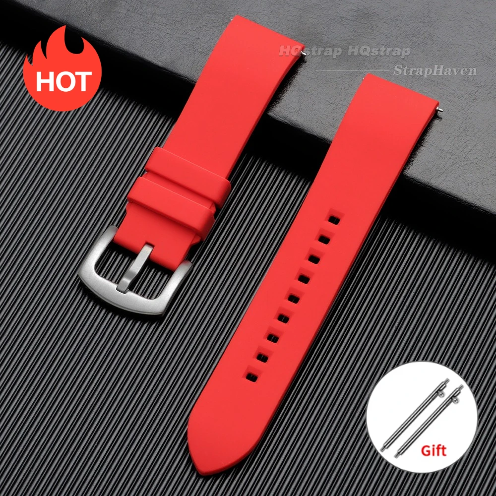 Versatile Waterproof Silicone Watch Strap - Quick Release, Soft, Unisex