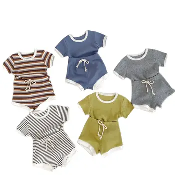 Striped Baby Boy Outfit Set 1