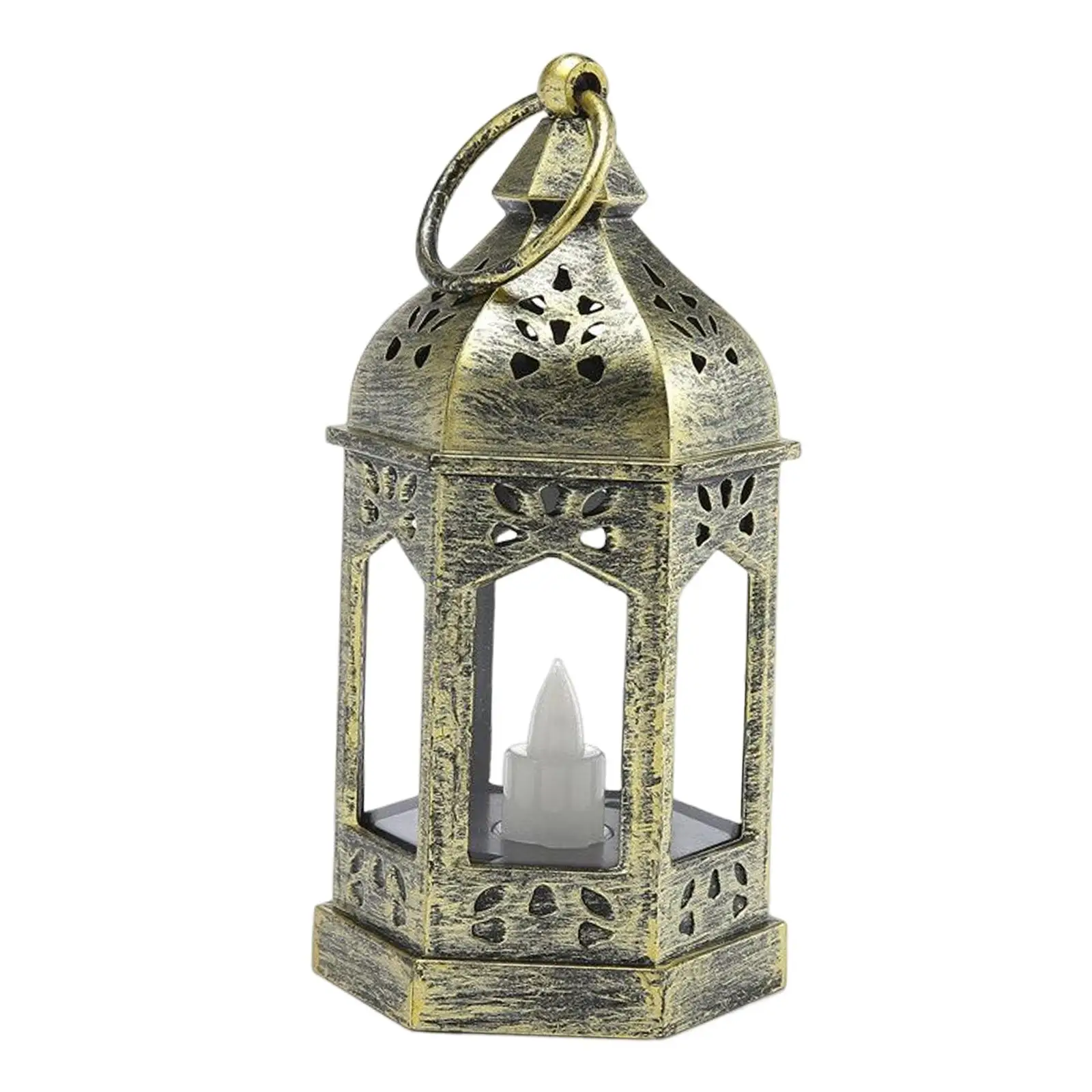 European Style Electronic Candle Lantern Wind Lamp Hanging Hook Candle Light for Garden Wedding Indoor Outdoor Home Decor