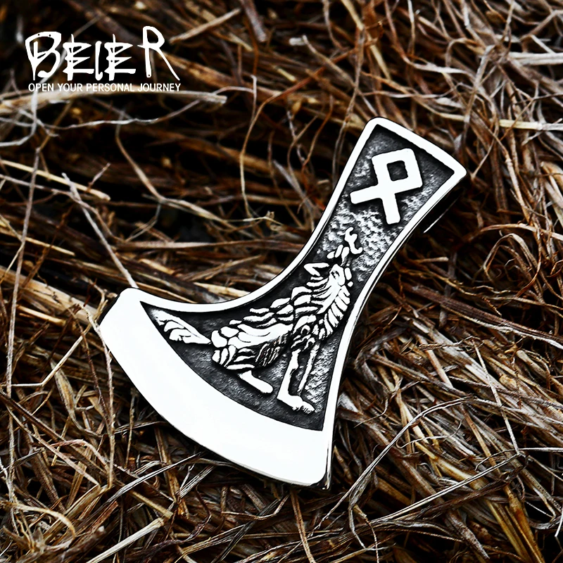 Ciondolo A Forma Di Punta Di Freccia E Vegvisir Su Collana In Pelle Nera - Italia - Foto 8