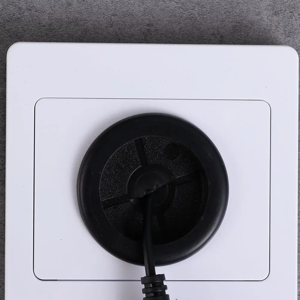 86Type Cable Socket Panel With Rubber Pad With Outlet Hole Wall Blank Panel Cable Cover Organizer Storage Home Improvement cable hole cover cable organizer