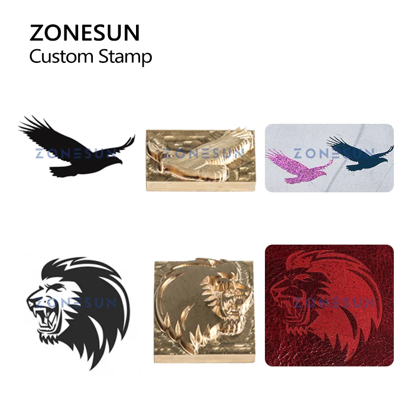 ZONESUN Custom Logo Leather Stamp Hot Brass Branding Iron Brand Heating On Wood Paper DIY Gift Personalized Stamping Mold 5