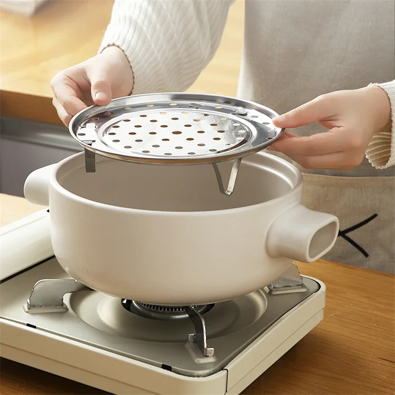 Stainless Steel Steamer Rack Insert Stock Pot Steaming Tray Stand 18-30CM steamer rack