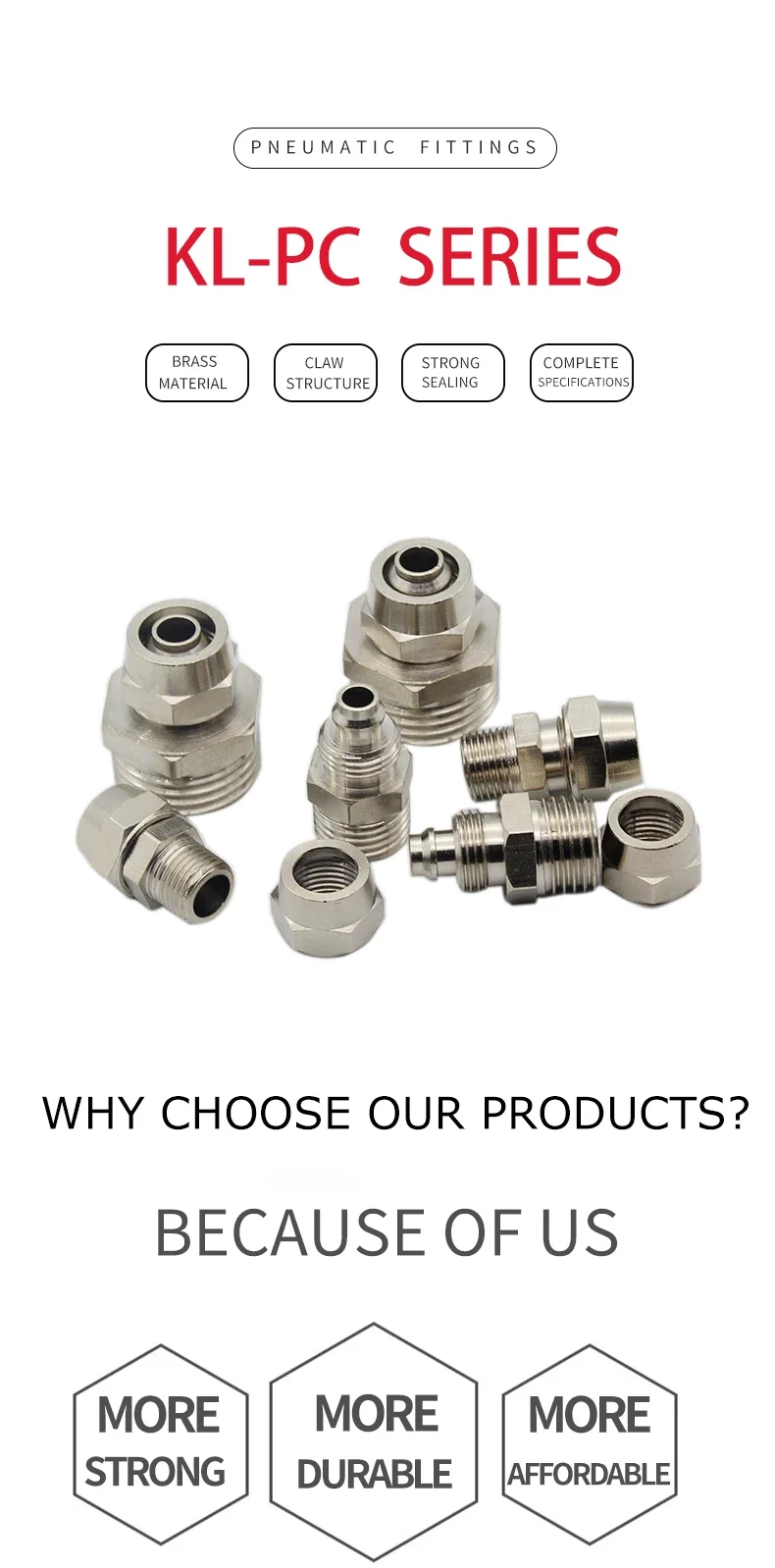 Description Picture 2 of item10PCS OD 4/6/8/10/12mm Hose Tube M5/1/8''/ 1/4'' 3/8'' 1/2'' Thread Pneumatic Fast twist Fittings Quick Joint Coupler Connector