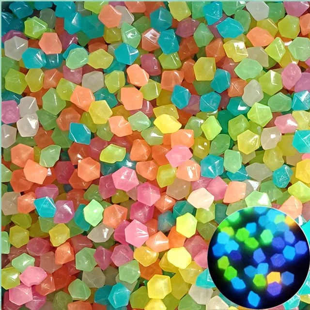 500Db Ragyogás A Sötét Kertben Kavicsos Glow Stones Sziklák Járdákhoz Kerti Út Teraszos Fűnyertes Udvari Dekoráció Fényes Kövek - Image 4