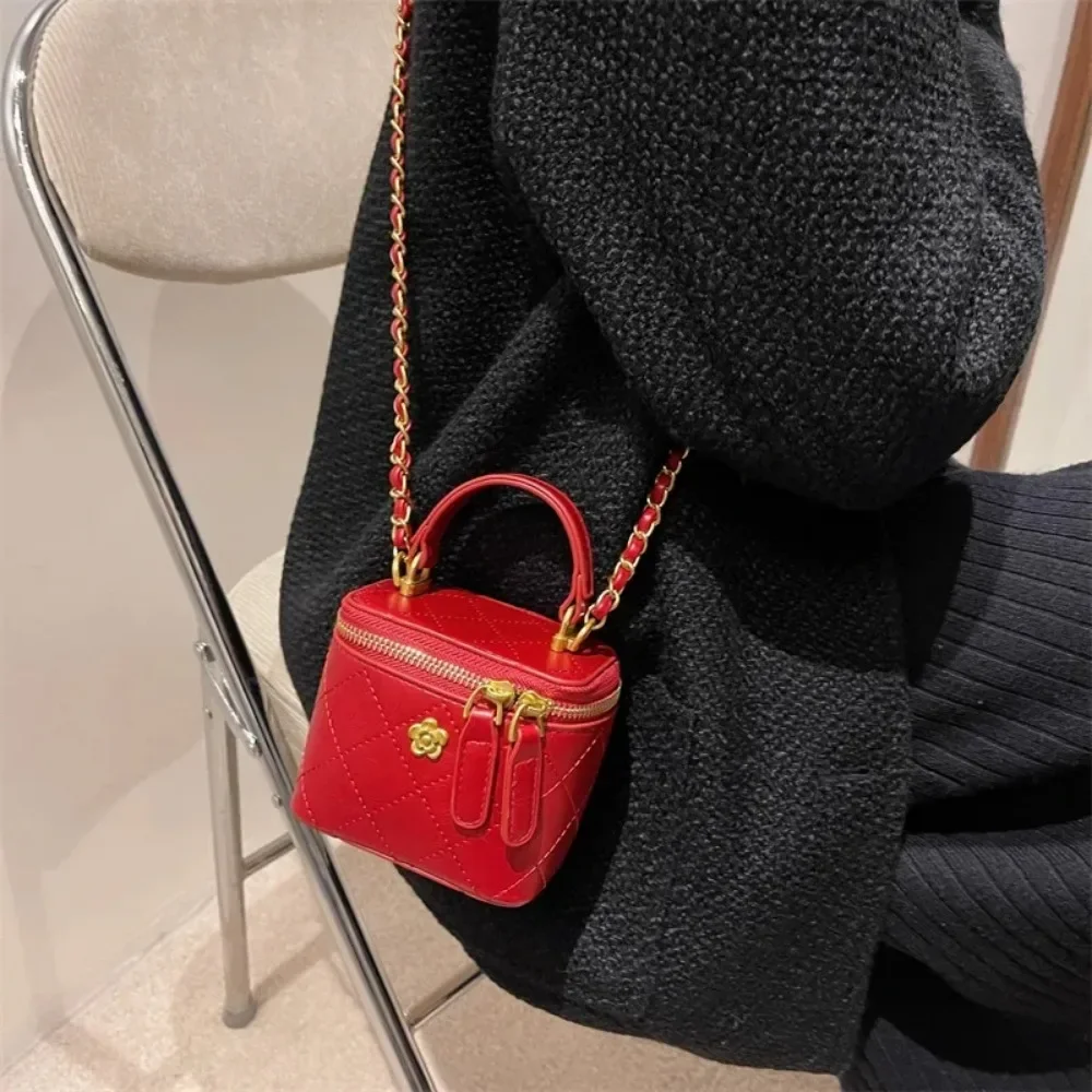 Luxury Mini Crossbody Bags for Women 2025 Lingge Chains Shoulder Bag Fashion Brands Box Bag Lipstick Coins Purses and Handbags