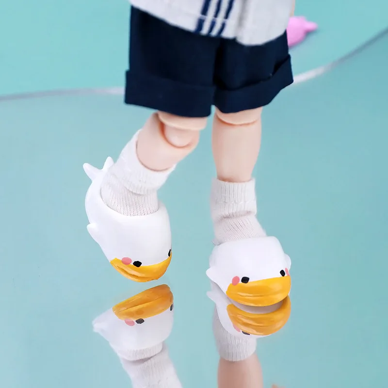 Colorful OB11 Doll Duck Shoes Animal Fish Lovely Doll Accessories Rubber Toy 1/12 Doll Shark Shoes Birthday Gift 4