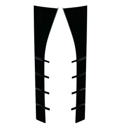 Dual Rear Window Side Spoiler Wings Splitter - ABS Trunk Side Wing Cover Stickers (Gloss Black)