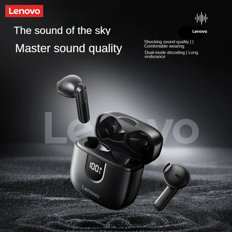 New Lenovo Ea120 Wireless Earphones, Bluetooth 5 4, Dual Mode Decoding, Digital Display, Game Headset, Hifi Sound Quality, Alina Gadgets