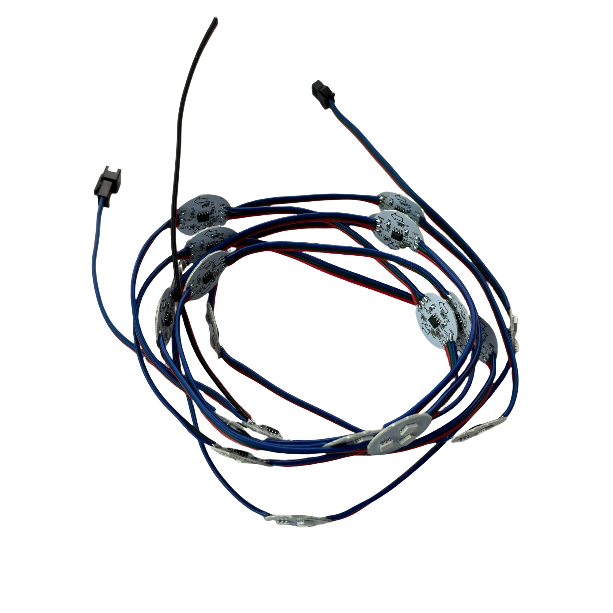 20pcs/set 26mm PCBA(3 LEDs)WS2811 Addressable Pixel Light 0.72W DC12V Input non-waterproof with RGB Color Wire color
