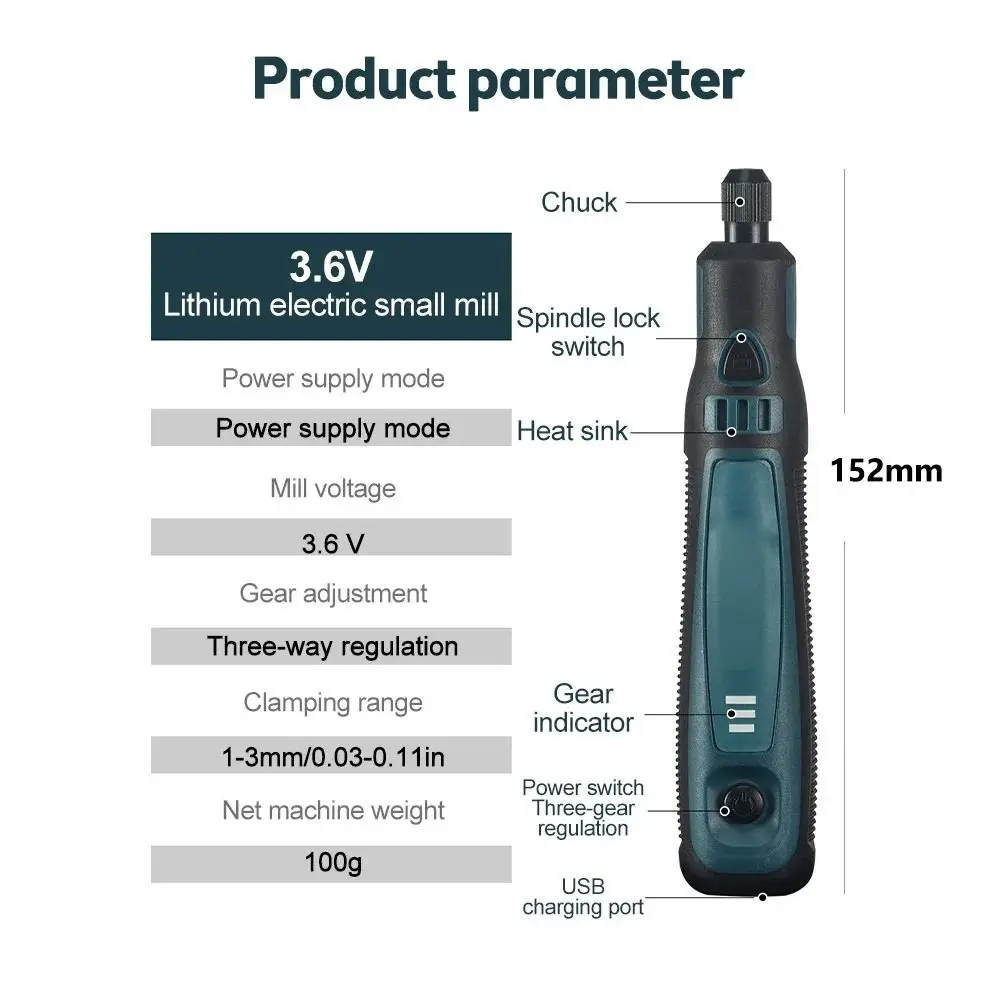 High Speed Small Electric Grinder Wireless Rechargeable Electric Polishing Machine 3.6V Handheld Powerful Engraving Pen Home electric polisher jewelry polisher