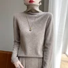 ZYCZCXX Autumn and Winter Turtleneck Sweater Women 100% Merino Wool Sweater Basic Knit Top 2024 New Women's Thermal Pullover 4