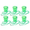 6 Pcs Glass Necklace Beer Cactus Shot Glassesnecklaces Bead Christmas Green Irish Accessories Bulk Beaded Mug Plastic 1