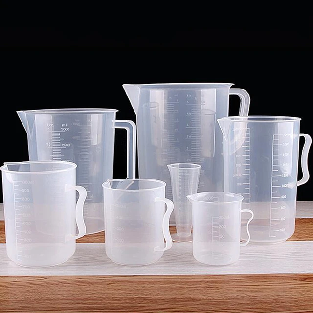 1 PCS Clear Plastic Graduated Measuring Cupws Househould Portable Baking  Beaker Liquid Measure Jug Transparent Cup Container - AliExpress