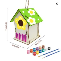 DIY Birdhouse Kit Interesting Easy To Assemble Painting DIY Painting House Decorations The Christmas Gifts For Kids 1