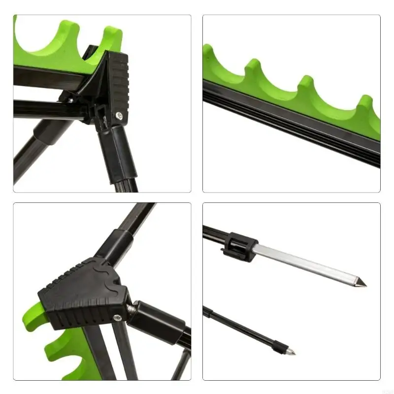 8 Hole Fishing Rod Holder Bracket Telescopic Ground Plug Holder Fishing Stand Adjustable Rod Rest Head Bracket