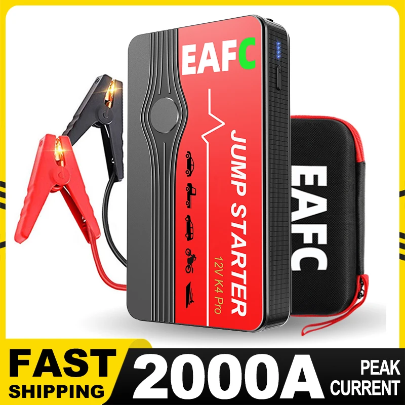 Car Jump Starter Car Jump Starter 2000A Power Bank Portable Car Battery Charger 12V Auto Starting Device Petrol Diesel Emergency Booster