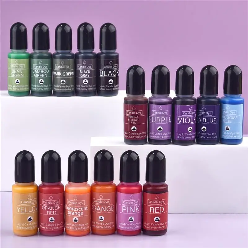 16 Colors Candle Dyes Pigment Aromatherapy Liquid Colorant Pigment DIY Candle Mold Soap Coloring Handmade Crafts Resin