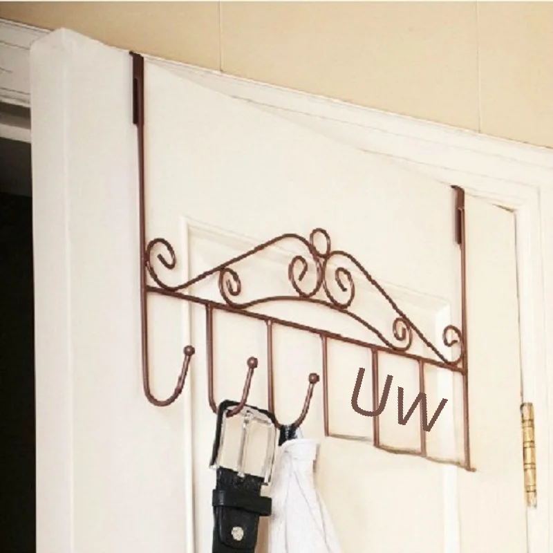 Iron Art Creative Nail-free Door Back Hooks Clothing Stores Storage Metal Hanging Clothes Hooks Row Supermarket Street Stall