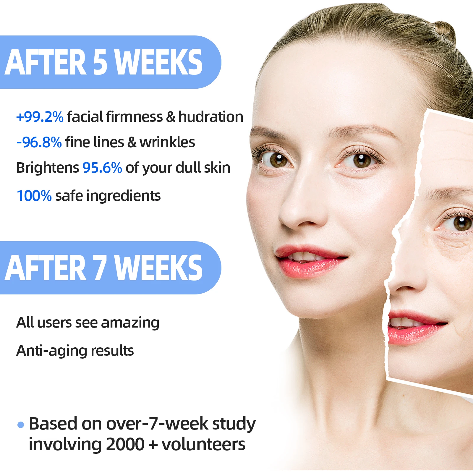 West Month 2MLx7PCS Reyouth Anti Ag-ing Essence Ampoule, Hyloranic Acid Hyaluronic Acid Essence Moisturizing Essence Ampoule Set 3
