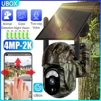 Caméra de sécurité solaire Ubox 4G SIM, caméra de surveillance extérieure WiFi, caméra de suivi cellulaire, vision nocturne couleur, détection humaine/animale 1