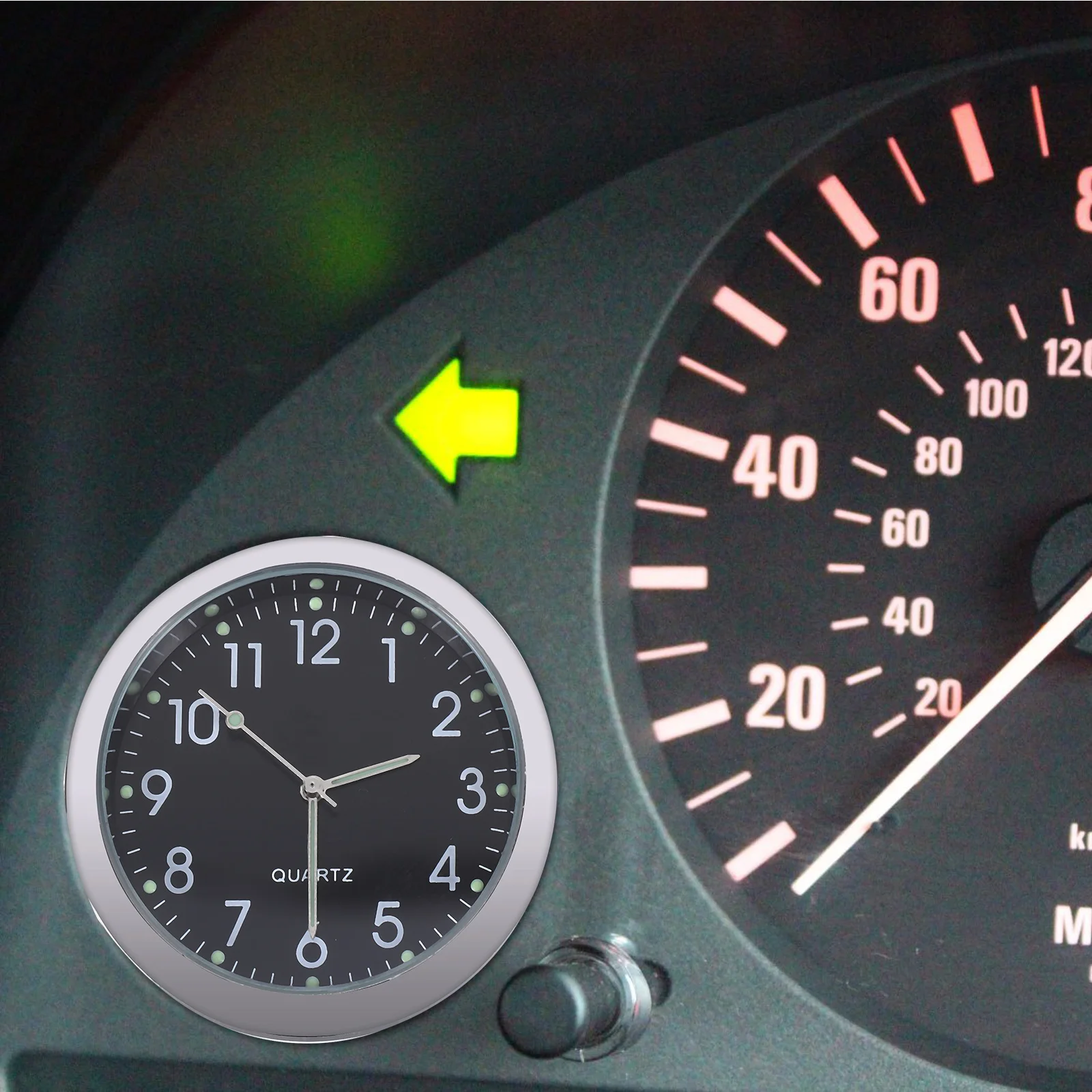 Car Clock Luminous Automobiles Internal Stick-On Mini Digital Watch Mechanics Quartz Clocks Auto Ornament Car Accessories