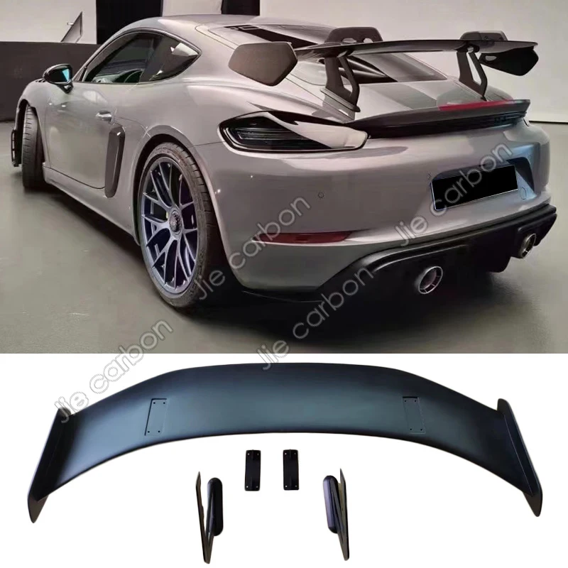 

Заднее крыло автомобиля из углеродного волокна и FPR, фотосессия для Porsche Cayman 981 718 987 Boxster GT4 2013 2014 2015 2016 2017 2018 +