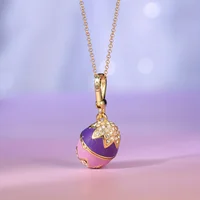 Fashion Openable Enamel Easter Egg Rabbit Pendant Necklace for Women Elegant Niche Party Jewelry Keychain Pendant Valentine Gift 2