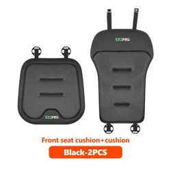 Premium Ice Silk Car Seat Cover and Backrest Cushion - Rear Seat Protector Mat (FW - black)