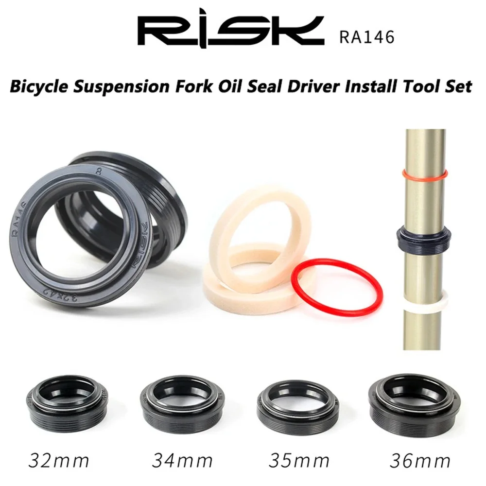 32/34/35/36mm MTB Fahrrad Gabel Dichtung Wischer Werkzeug Set Fahrrad Suspension Öl Dichtung Fahrer installation Werkzeuge Staub Dichtung Öl Schwamm Kit – Detail 1
