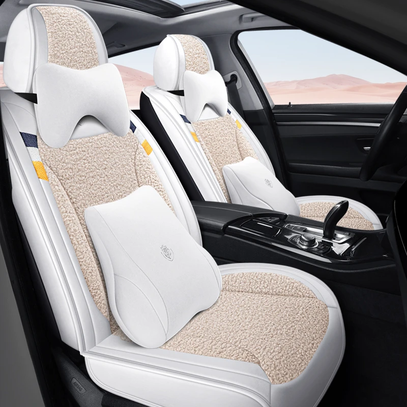 Leather Plush Winter Auto Warm Universal Car Seat Sover Capes For Ford