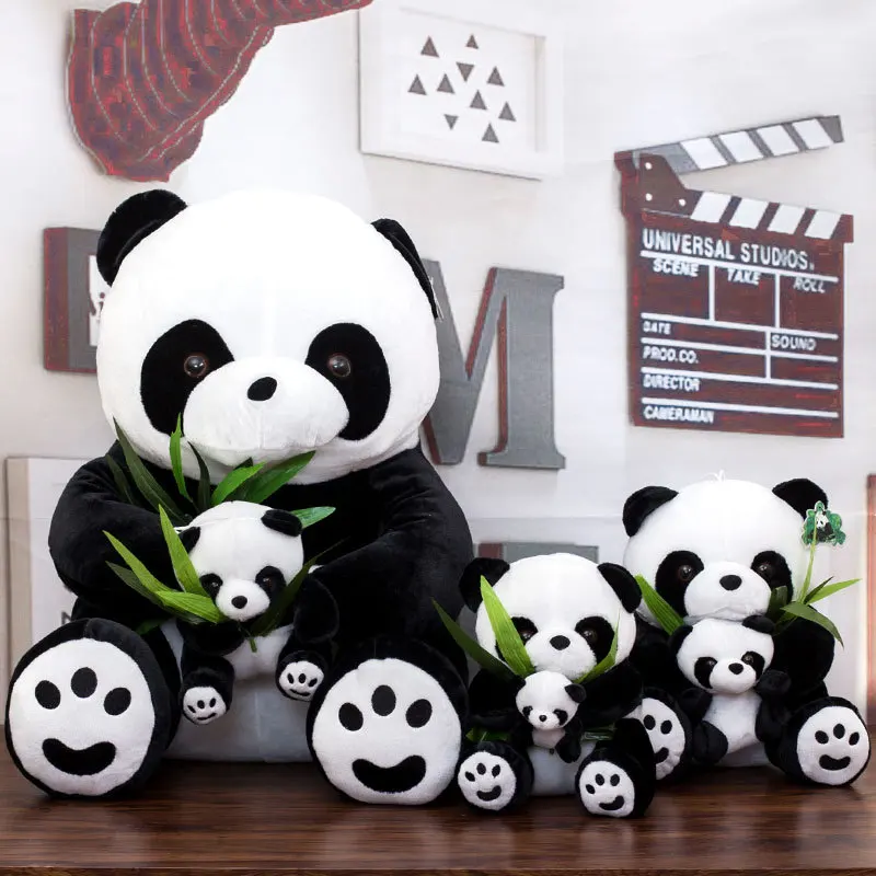 

Новые плюшевые игрушки панда, милые мягкие игрушки-животные, кукла панда, мама и ребенок, мягкая игрушка, подарок для детей, украшение для комнаты девочки, Рождественский подарок