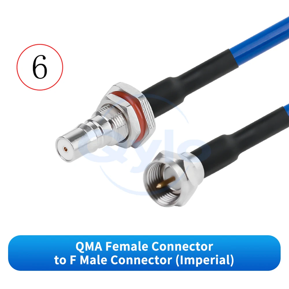 (1 Stück) QMA auf F-Typ HF-Testkabel RG142-PUR Hochflexibles Kabel QMA auf F-Typ Stecker/Buchse Hochfrequenzkabel QMA auf F-Kabel – Detail 8