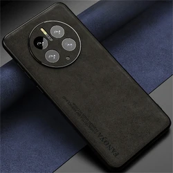 Luxury Skinsheep Leather Shockproof Silicone Bumper Case for Honor Magic 6Pro (Black)