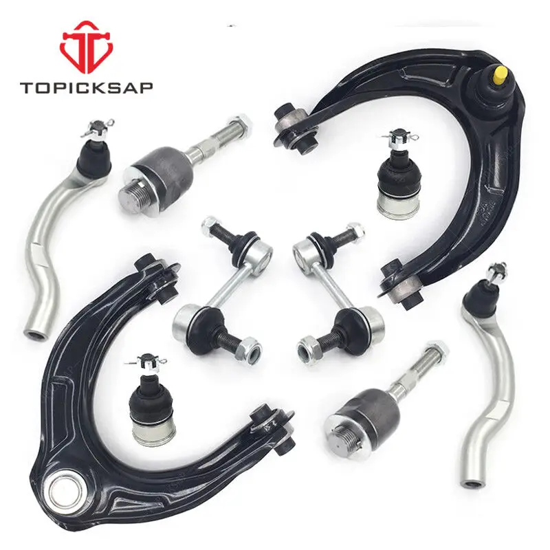 

10 шт., передние верхние рычаги управления TOPICKSAP, рулевые тяги, стабилизатор шарнирных соединений/комплекты рулевых соединений для Honda Accord 2008 - 2012