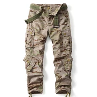 Men Combat Pants With Knee Pads Tactical Cargo Sport Trousers Camouflage Multicam Trekking Hunting Clothes（Not belt） 1